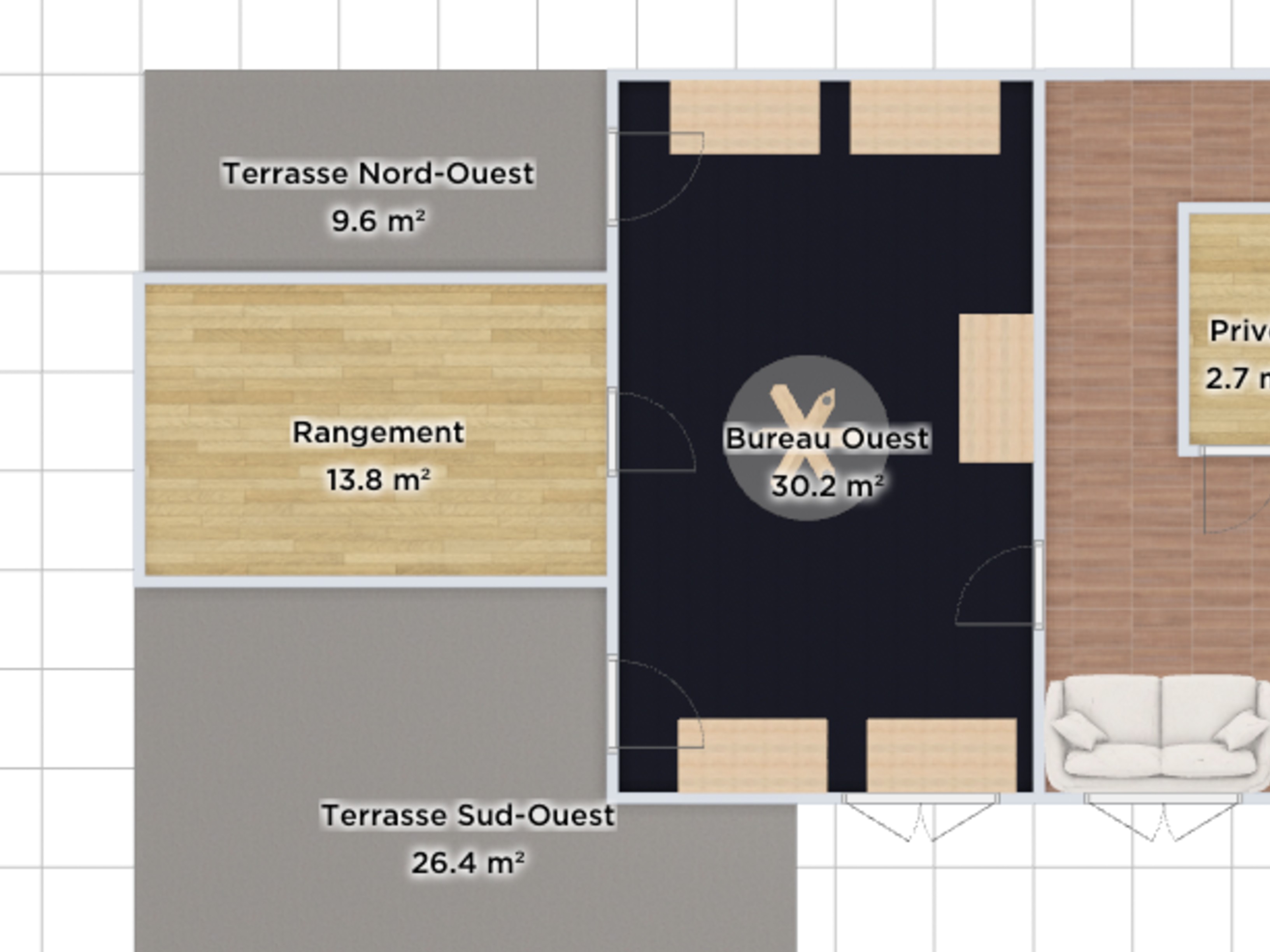 OpenSpace partagé Chorges 35 m² – postes de travail