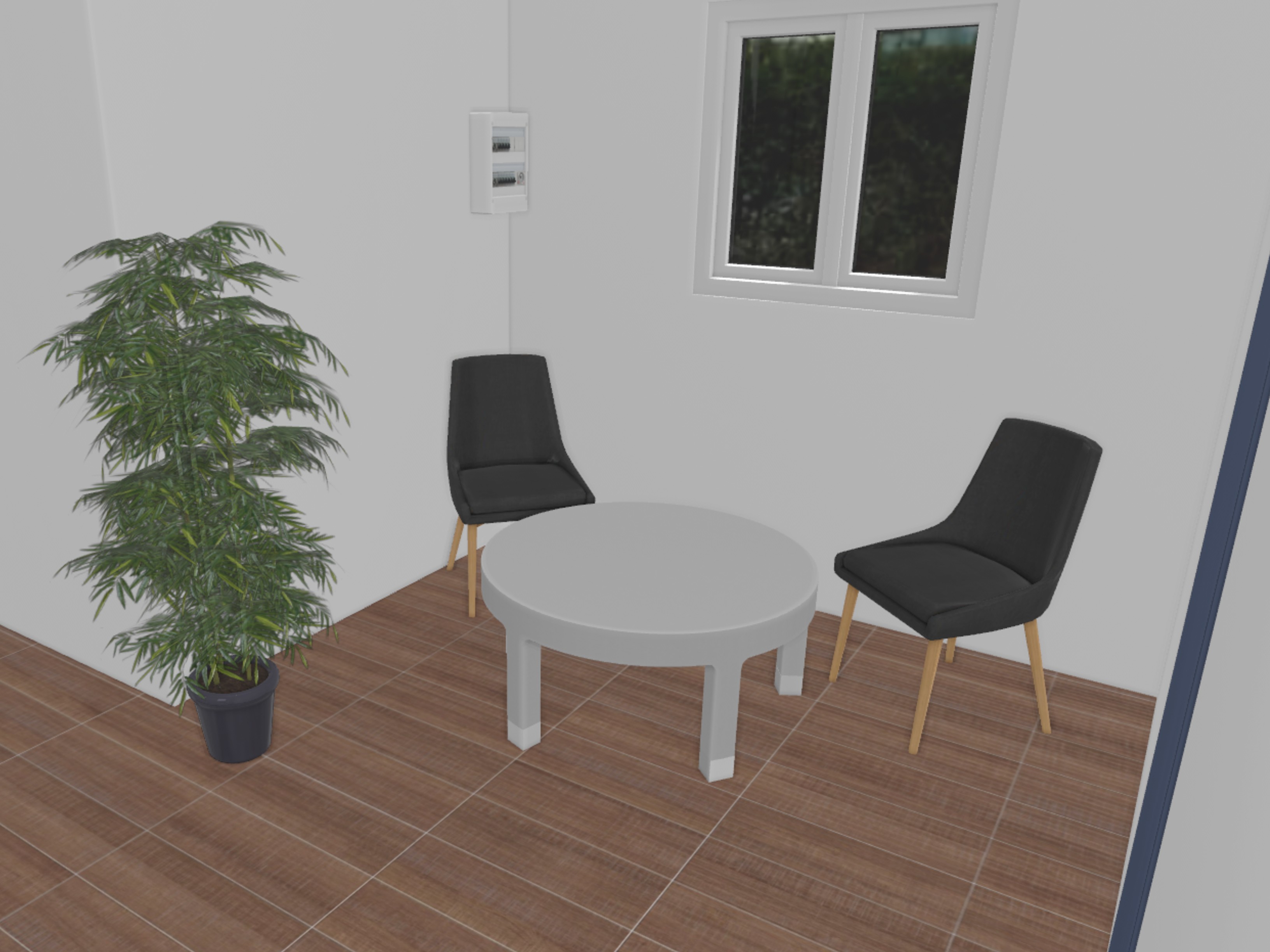 Salle d'attente clients – espace commun des bureaux à Chorges